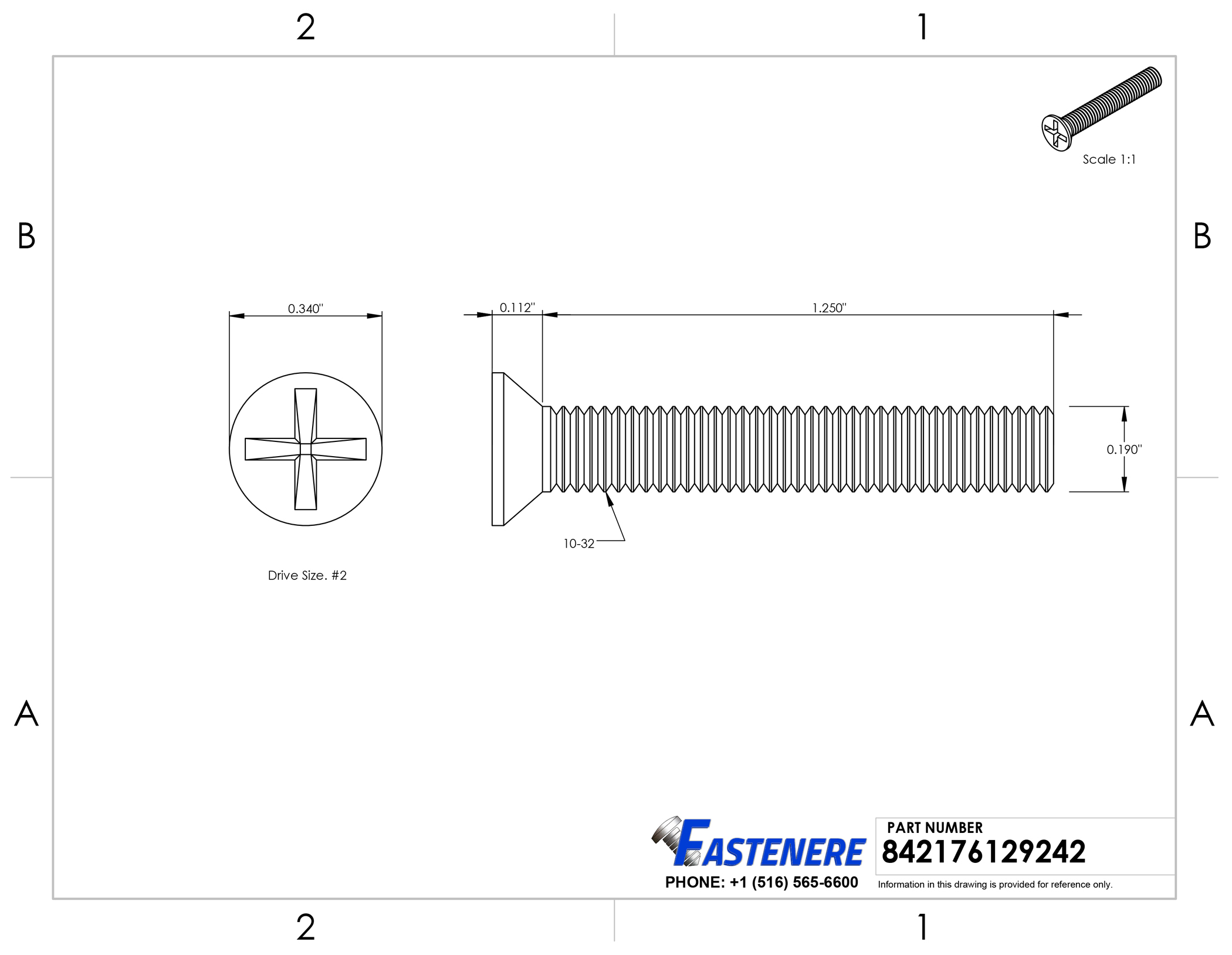 Flat Head Machine Screws Phillips Drive Stainless Steel Dimensions